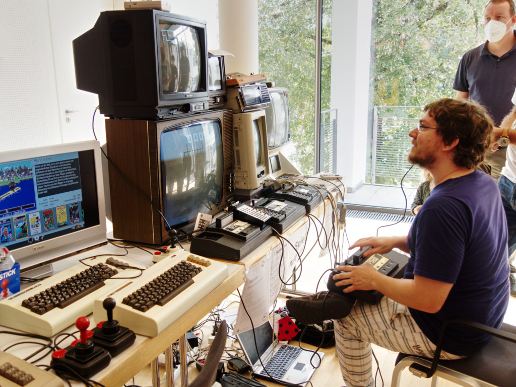 Developer testing an Interton console