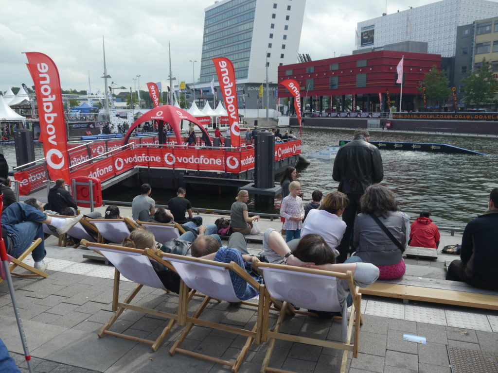 People relaxing at Kiel Week