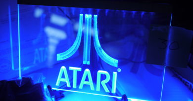 Atari logo glowing