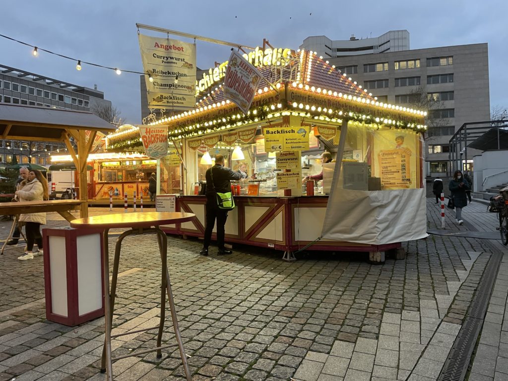 Christmas Market Wiener Platz evening