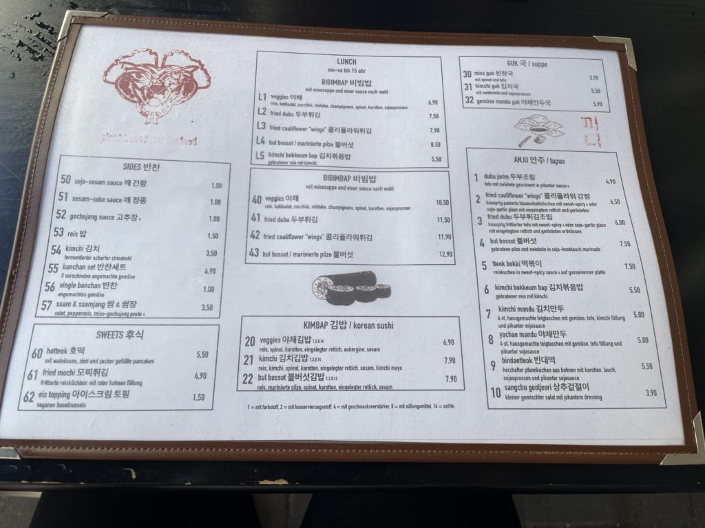 Kini menu (German)