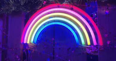 The LED rainbow of the DJ desk