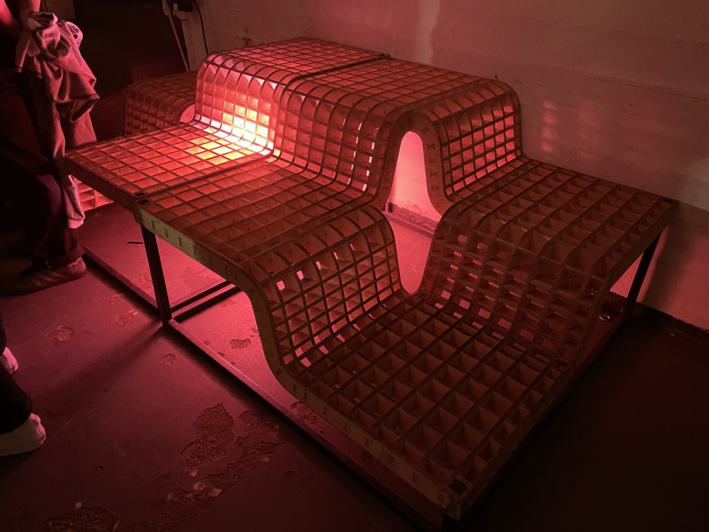 Glowing bench